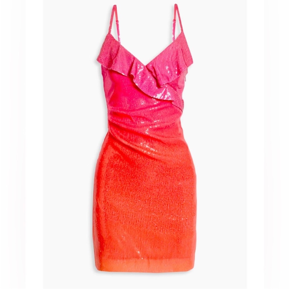 NEW Derek Lam 10 Crosby Gigi Ombré Sequin Minidress size 8 woman’s designer - Picture 11 of 11